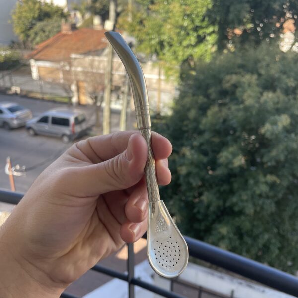 Bombilla Alpaca Cincelada