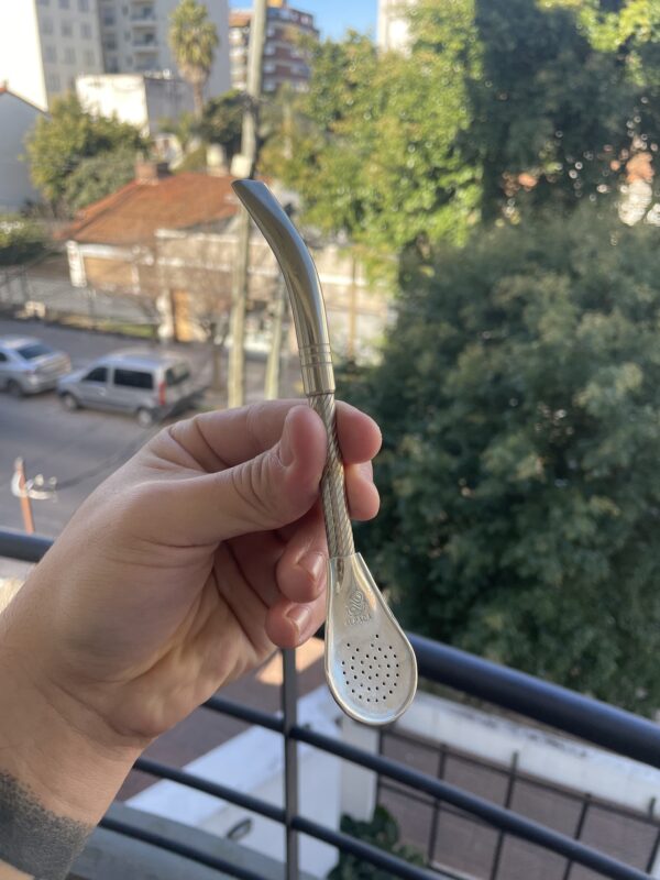 Bombilla Alpaca Cincelada
